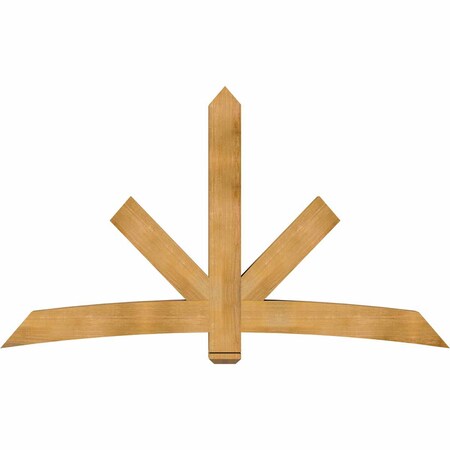 Ekena Millwork Alberta Rough Sawn Timber Gable Bracket, Western Red Cedar, 84"W x 49"H x 6"D x 6"F, 14/12 Pitch GBW084X49X0606ALB00RWR